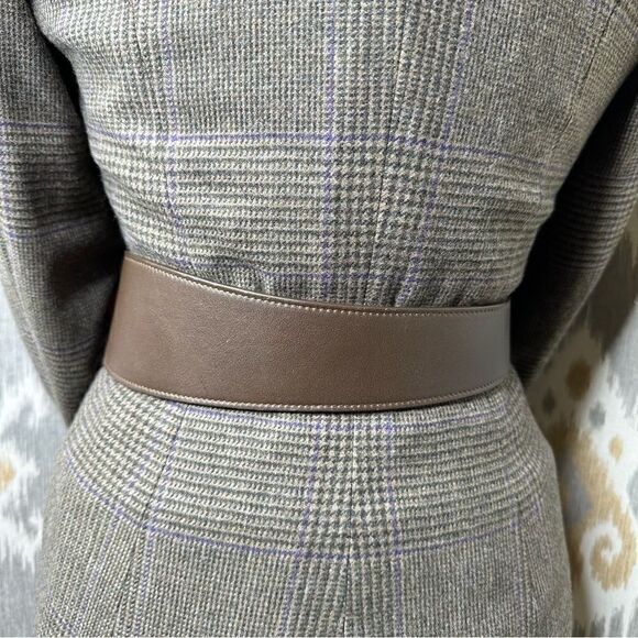 Ralph Lauren * Black Label Olive Glen Plaid Wool Blazer with Shearling Collar - Picture 10 of 16